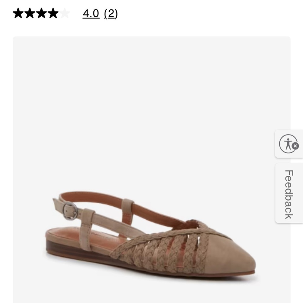 Lucky Brand Barima Slingback Suede Flat Sandal SIZE 8M in color DUNE - Picture 8 of 9